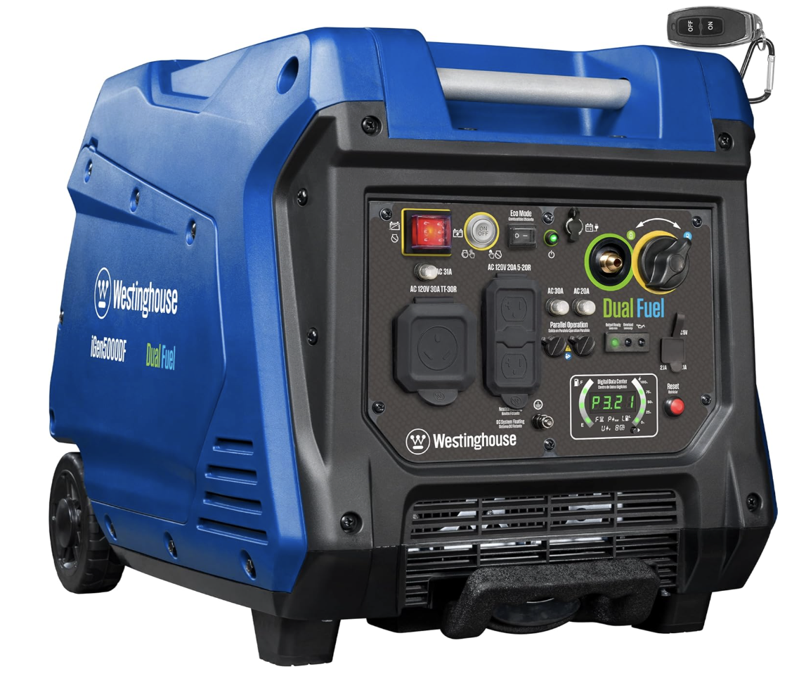 Westinghouse dual fuel inverter generator