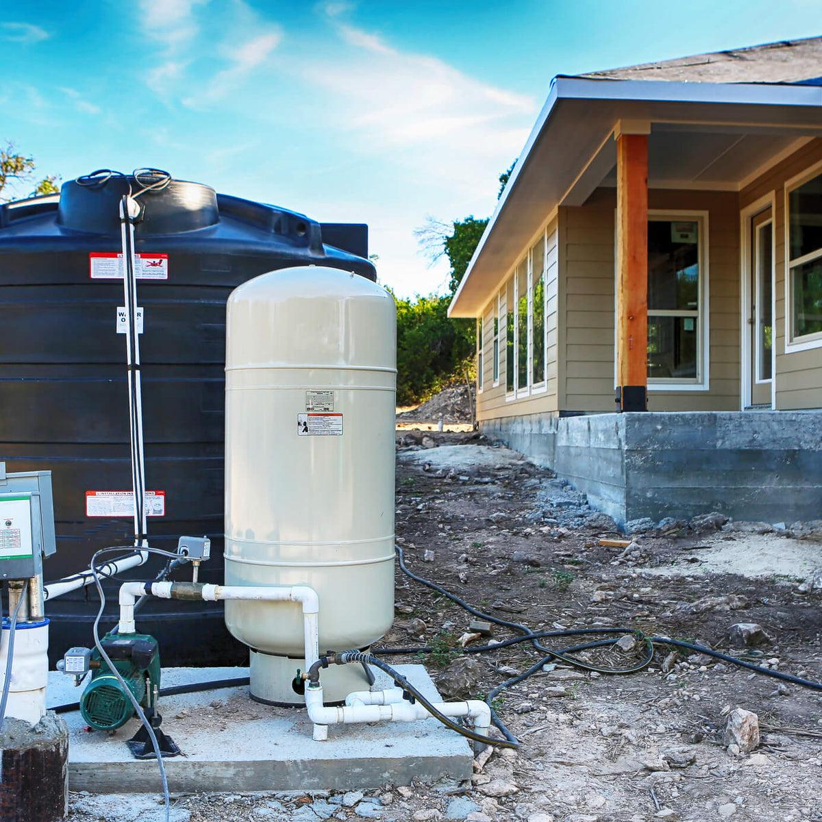 Residential well pressure tank system