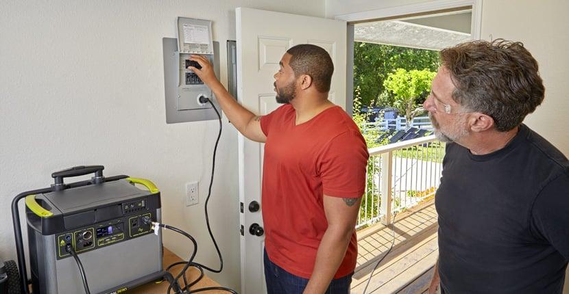 Safe generator connection methods for a home