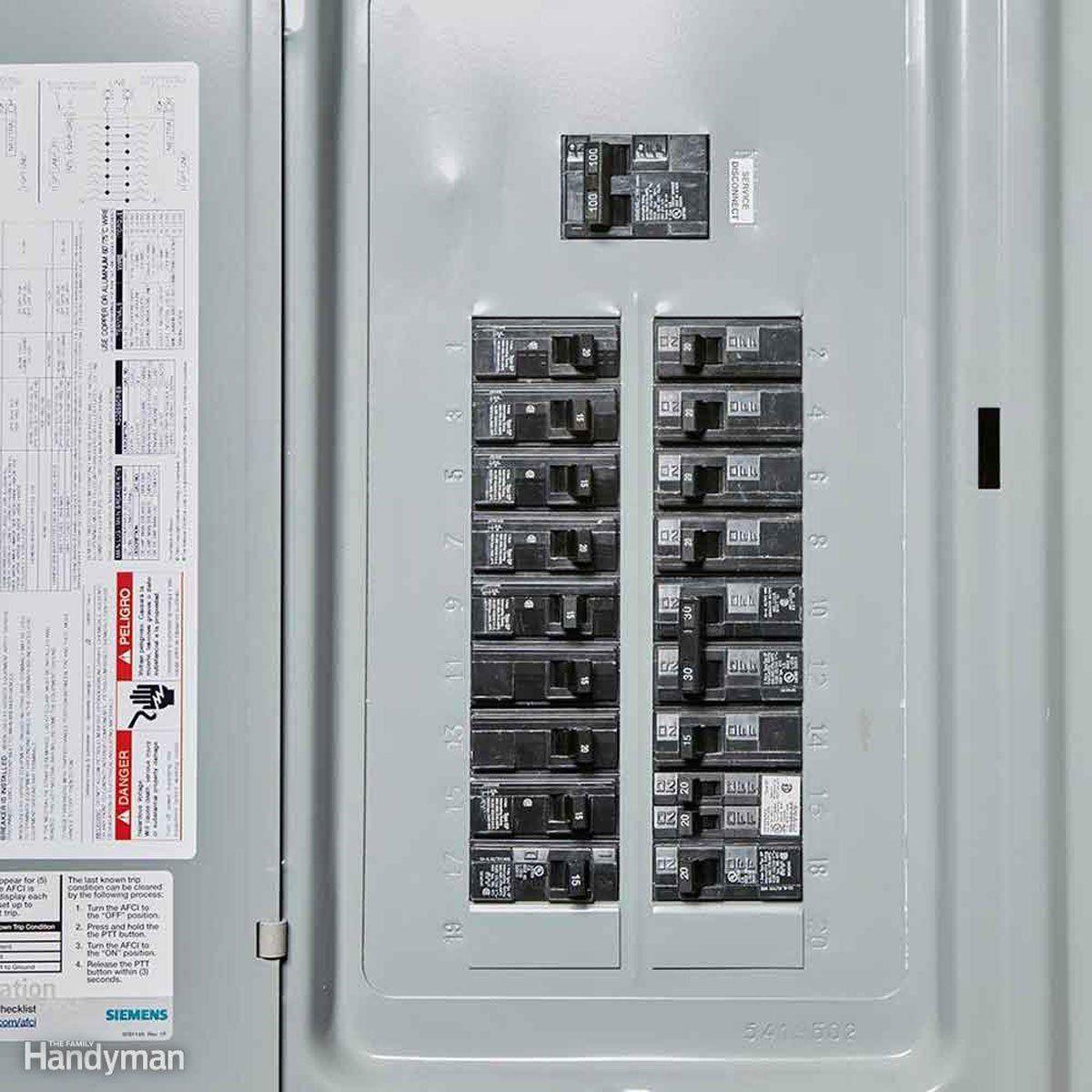 Siemens electrical panel with interlock kit