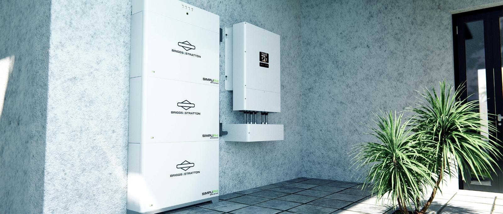 Solar battery backup system connected to residential solar panels
