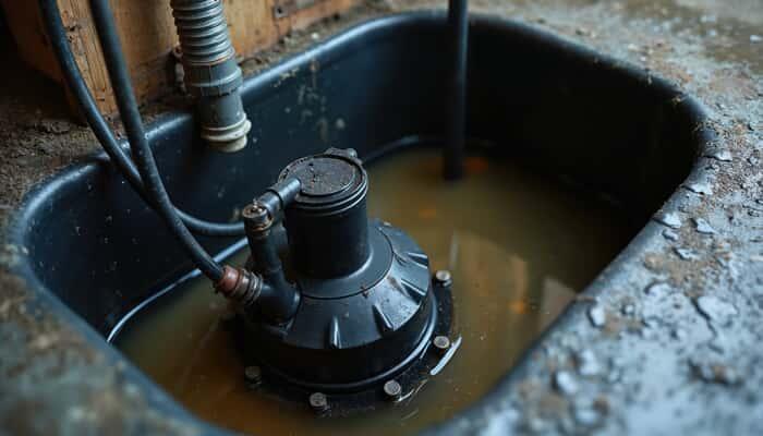 Basement sump pump operating during a power outage